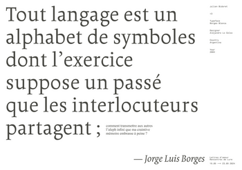 Déclaration d’amour composée en Borges Blanca par Julien Bidoret