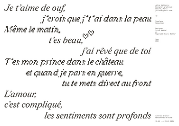 Déclaration d’amour composée en Redaction de Titus Kaphar et Reginald Dwayne Betts’ par Julia Veljkovic