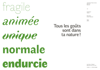 Déclaration d’amour composée en Faune par Jonathan Rouvillois