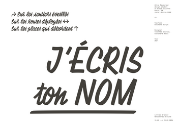 Déclaration d’amour composée en Chaumont Script par Zélie Reveyrand