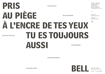 Déclaration d’amour composée en Bell Centennial par Thibault Geffroy