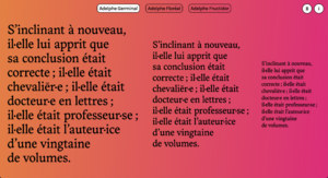 Capture du site web de l’Adelphe, d’Eugénie Bidault